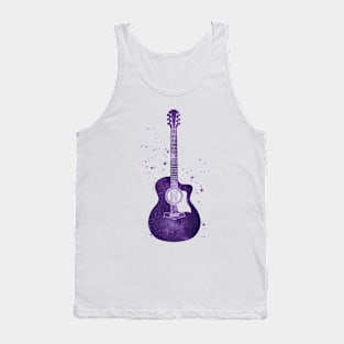 Auditorium Style Acoustic Guitar Universe Texture Tank Top